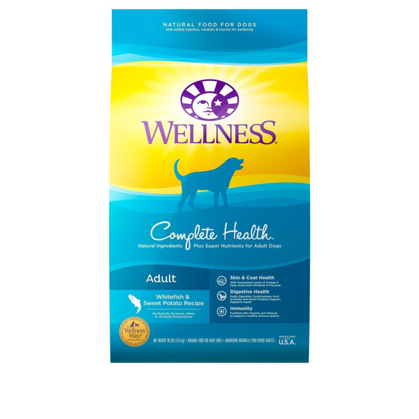 Wellness Complete Health Natural Adult Whitefish and Sweet Potato Recipe Dry Dog Food