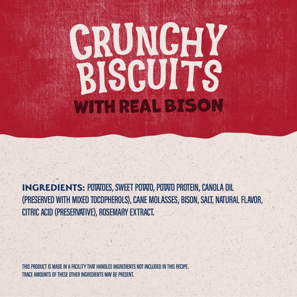 Natural Balance Rewards Crunchy Biscuits Dog Treats for Small Breeds with Real Bison