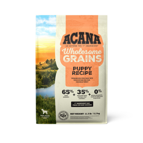 ACANA Wholesome Grains Real Chicken, Eggs and Turkey Puppy Recipe Dry Dog Food