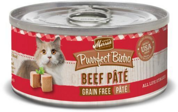 Merrick Purrfect Bistro Grain Free Beef Pate Adult Wet Cat Food