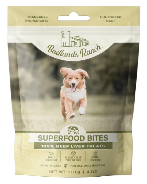 Badlands Ranch Superfood Bites Beef Liver for Dogs