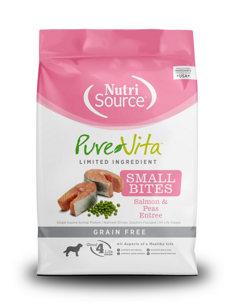 PureVita Small Bites Grain Free Salmon & Peas Recipe Dry Dog Food