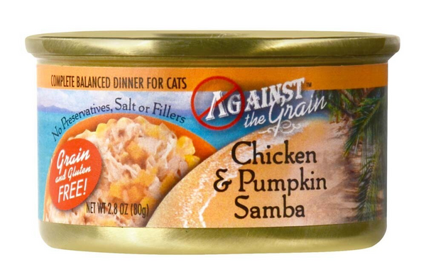 Against the Grain Chicken and Pumpkin Samba Canned Cat Food