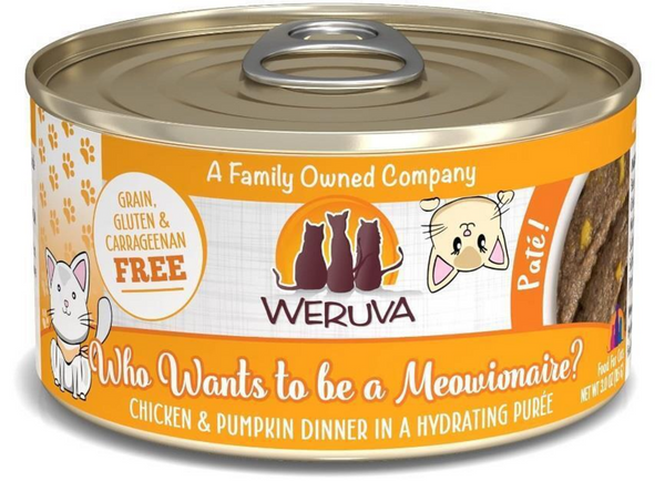 Weruva Classic Cat Pate Who wants to be a Meowionaire with Chicken & Pumpkin Canned Cat Food