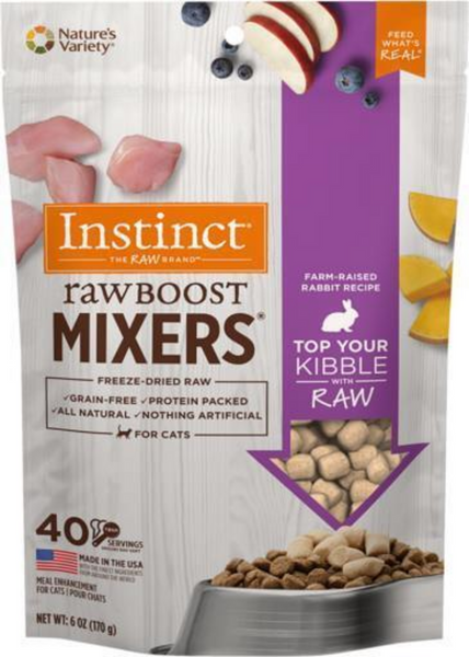 Instinct Raw Boost Mixers Grain Free Freeze Dried Rabbit Cat Food Topper