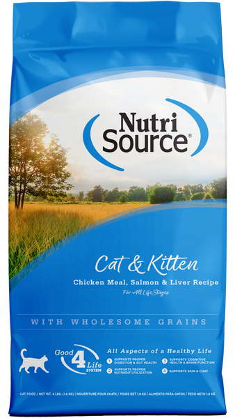 NutriSource Cat & Kitten Chicken, Salmon & Liver Dry Cat Food