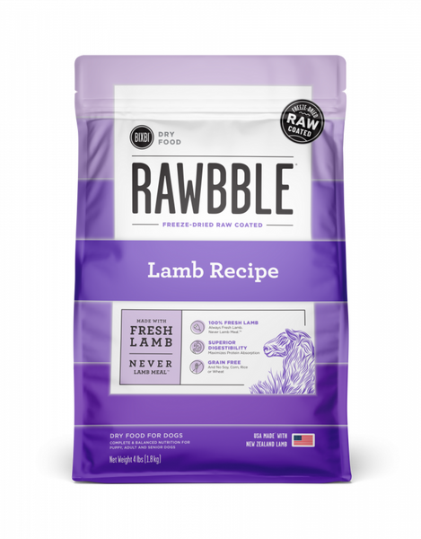 Bixbi Rawbble Kibble Grain Free Lamb Dog Food