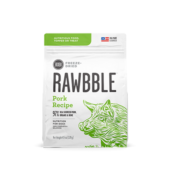 Bixbi Rawbble Freeze Dried Pork Dog Food