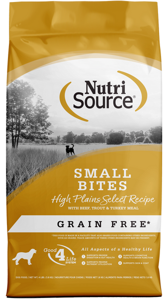 NutriSource Grain Free High Plains Select Small Bites Dry Dog Food