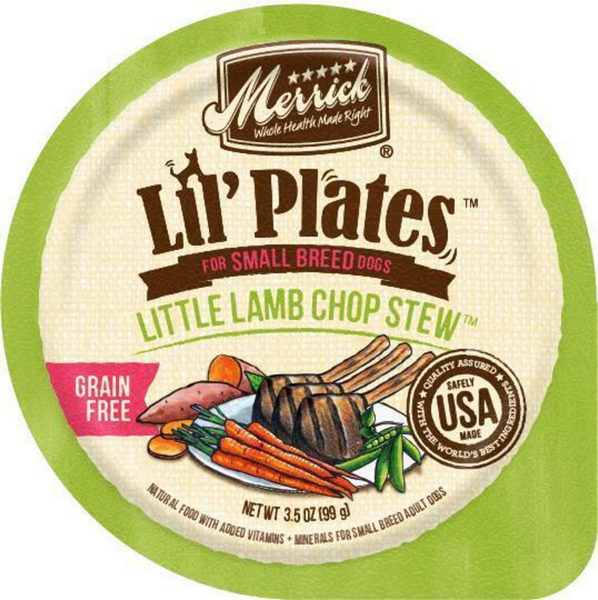 Merrick Lil' Plates Grain Free Lamb Chop Stew Small Breed Adult Wet Dog Food