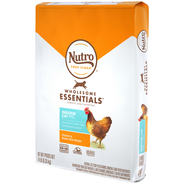 Nutro Wholesome Essentials Indoor Chicken and Brown Rice Recipe Adult  Dry Cat Food