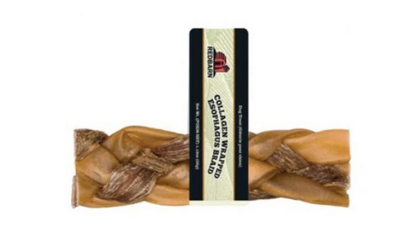 Redbarn Collagen Wrapped Esophagus Braid Dog Treats