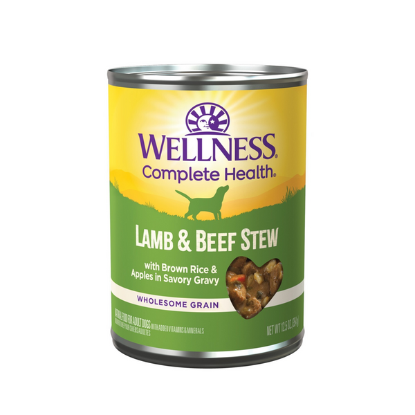 Wellness Natural Lamb and Beef Stew with Brown Rice and Apples Wet Canned Dog Food