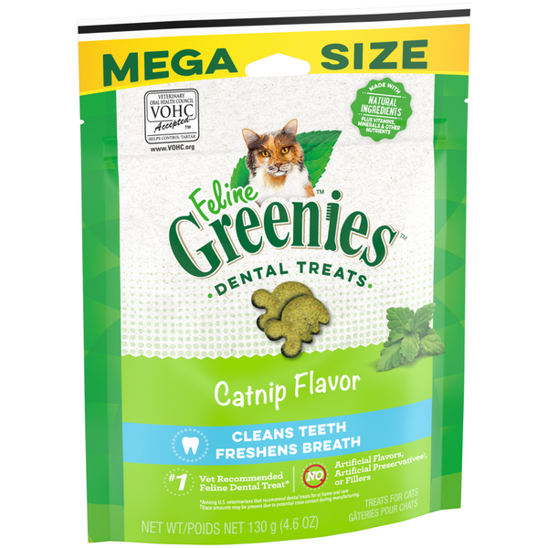 Feline Greenies Adult Natural Dental Care Catnip Flavor Cat Treats