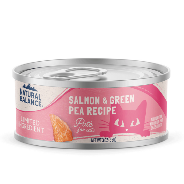 Natural Balance Limited Ingredient Wet Cat Food, Salmon & Green Pea Pate Recipe