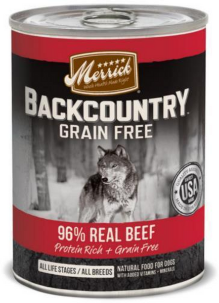 Merrick Backcountry Grain Free 96% Beef Adult Wet Dog Food