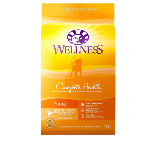 Wellness Complete Health Natural Puppy Chicken, Oatmeal and Salmon Dry Dog Food
