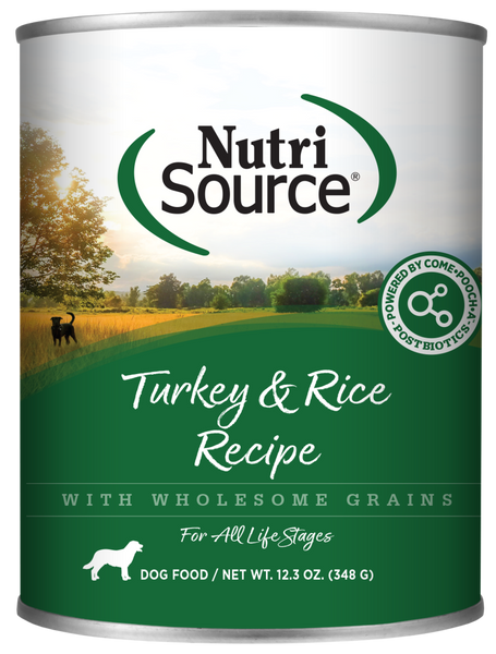 NutriSource Turkey and Rice Canned Dog Food