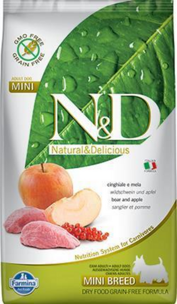 Farmina N&D Natural & Delicious Grain Free Mini Adult Wild Boar & Apple Dry Dog Food