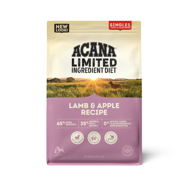Acana Singles, Lamb & Apple Recipe, Limited Ingredient Diet Dry Dog Food