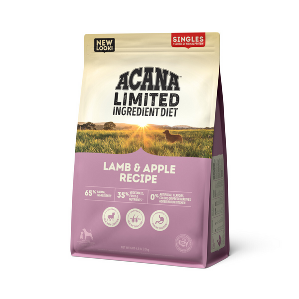 Acana Singles, Lamb & Apple Recipe, Limited Ingredient Diet Dry Dog Food