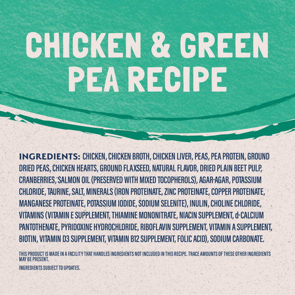 Natural Balance Limited Ingredient Wet Cat Food, Chicken & Green Pea Pate Recipe