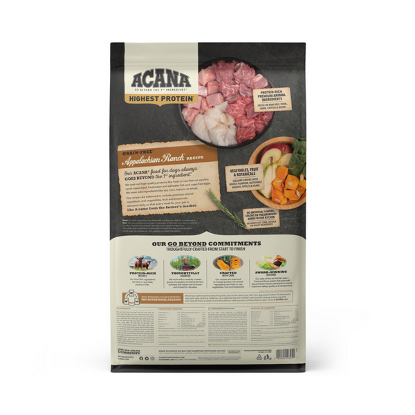 ACANA Highest Protein Appalachian Ranch Recipe Dry Dog Food