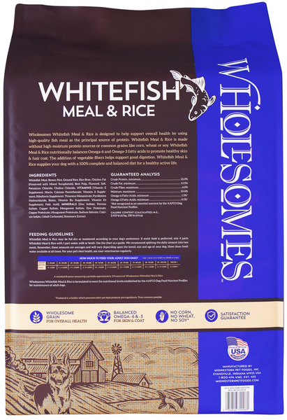 Wholesomes Fish Meal & Rice Recipe Dry Dog Food