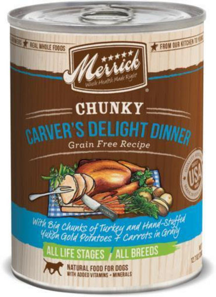 Merrick Grain Free Chunky Carvers Delight Dinner Adult Wet Dog Food