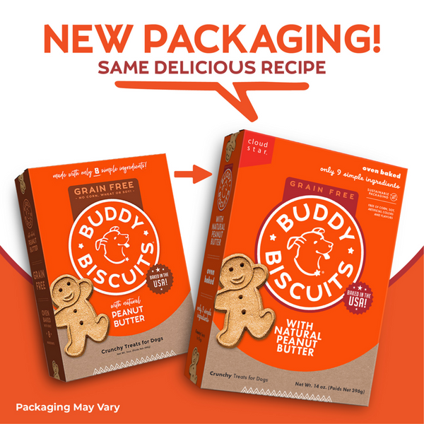 Buddy Biscuits Crunchy Grain Free Peanut Butter Dog Treats
