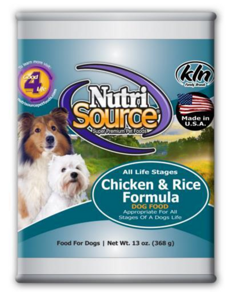NutriSource Adult Chicken & Rice Canned Dog Food