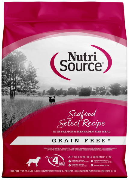 NutriSource Grain Free Seafood Select with Salmon Dry Dog Food