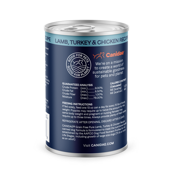 Canidae Pure Wet Dog Food, Lamb, Turkey & Chicken Recipe