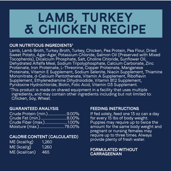 Canidae Pure Wet Dog Food, Lamb, Turkey & Chicken Recipe