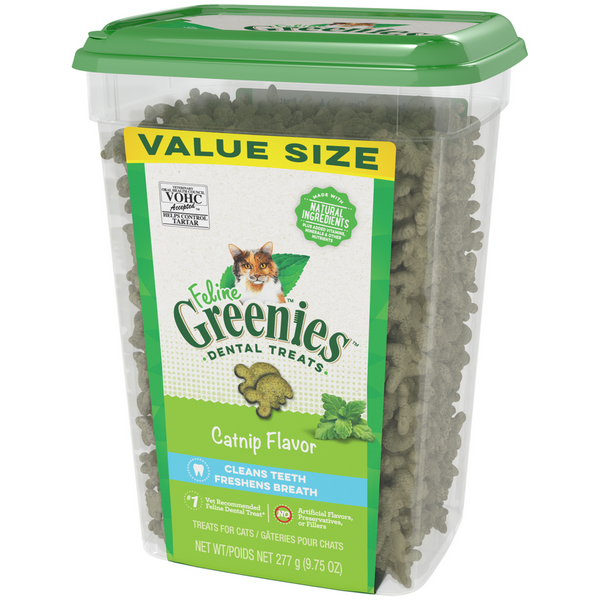 Feline Greenies Adult Dental Catnip Flavor Cat Treats
