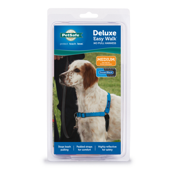 PetSafe Deluxe Easy Walk Ocean Blue & Black Dog Harness