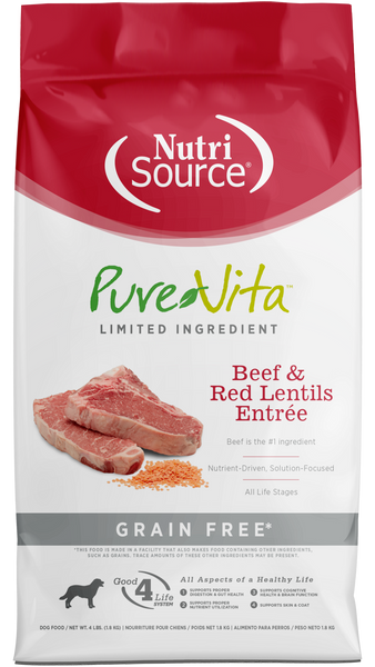 PureVita Grain Free Beef & Red Lentils Dry Dog Food