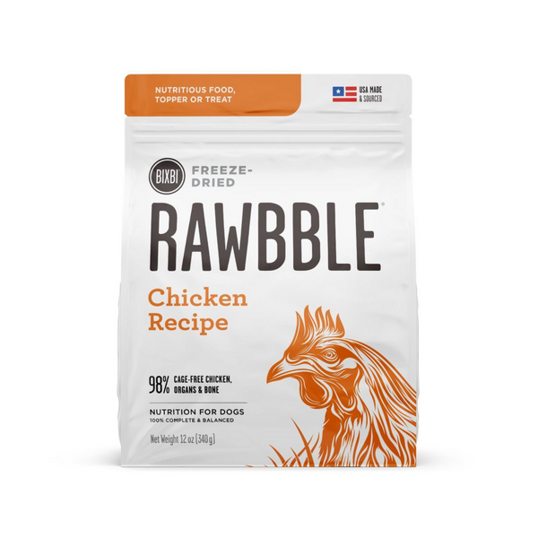 Bixbi Rawbble Freeze Dried Grain Free Chicken Recipe for Dogs