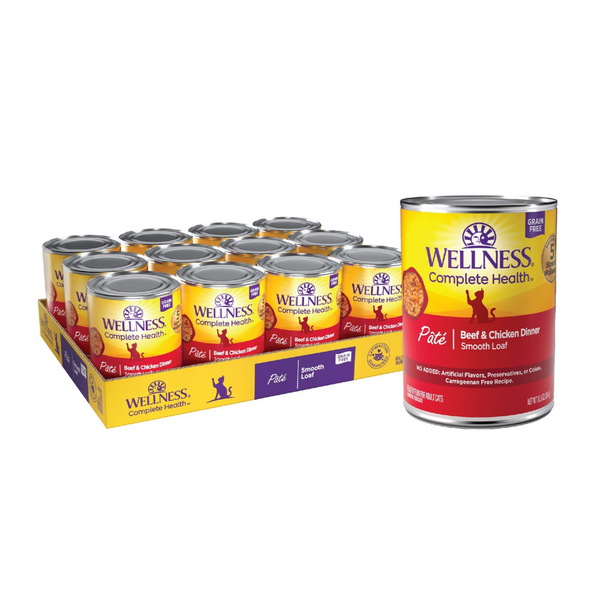 Wellness Complete Health Pate Beef and Chicken Dinner Wet Cat Food
