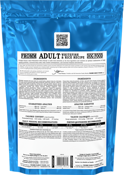 Fromm Classic Whitefish & Rice Dog Food