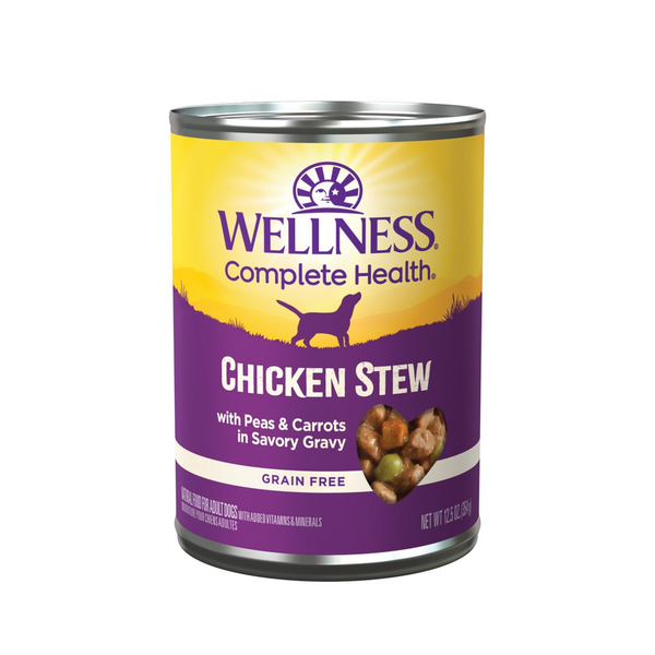 Wellness Grain Free Natural Chicken Stew with Peas and Carrots Wet Canned Dog Food