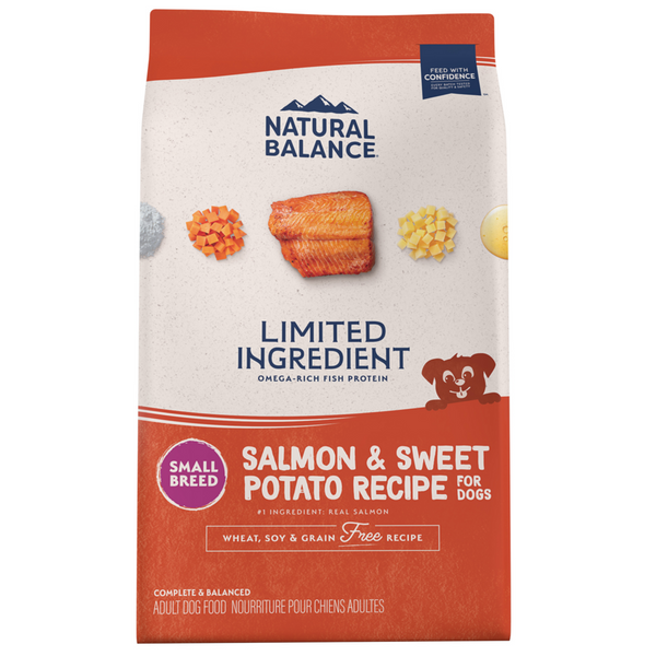 Natural Balance Limited Ingredient Grain Free Dry Dog Food for Small Breeds, Salmon & Sweet Potato