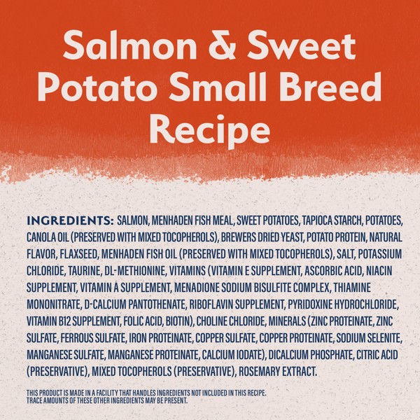 Natural Balance Limited Ingredient Grain Free Dry Dog Food for Small Breeds, Salmon & Sweet Potato