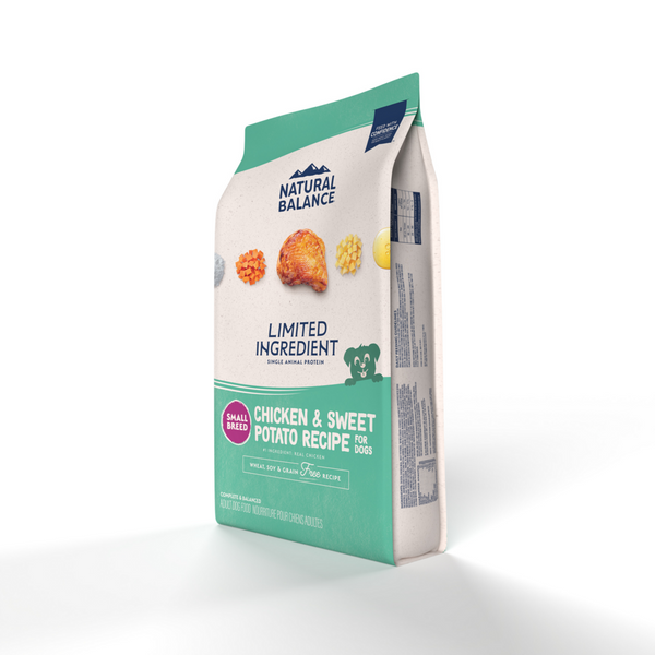 Natural Balance Limited Ingredient Grain Free Dry Dog Food for Small Breeds, Chicken & Sweet Potato Recipe