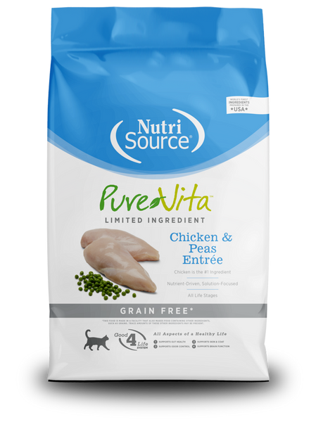 PureVita Grain-Free Chicken & Peas Entree Dry Cat Food