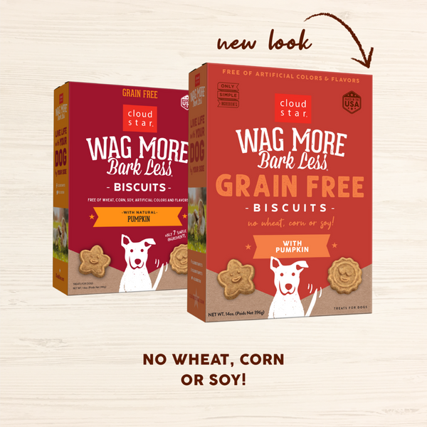 Cloud Star Wag More Bark Less Oven Baked Grain Free Pumpkin Dog Treats