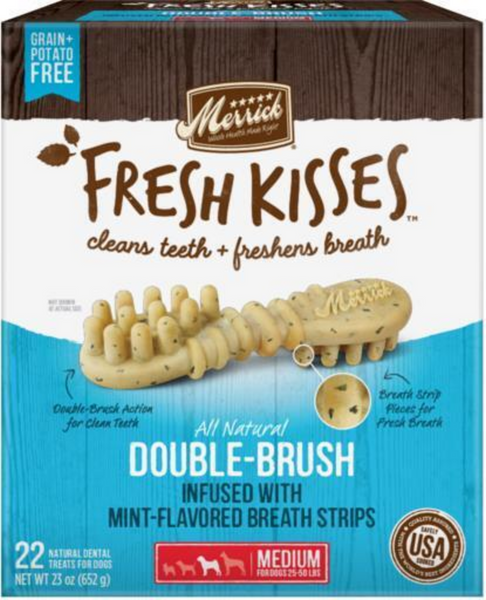 Merrick Fresh Kisses Mint Dental Dog Chews Medium