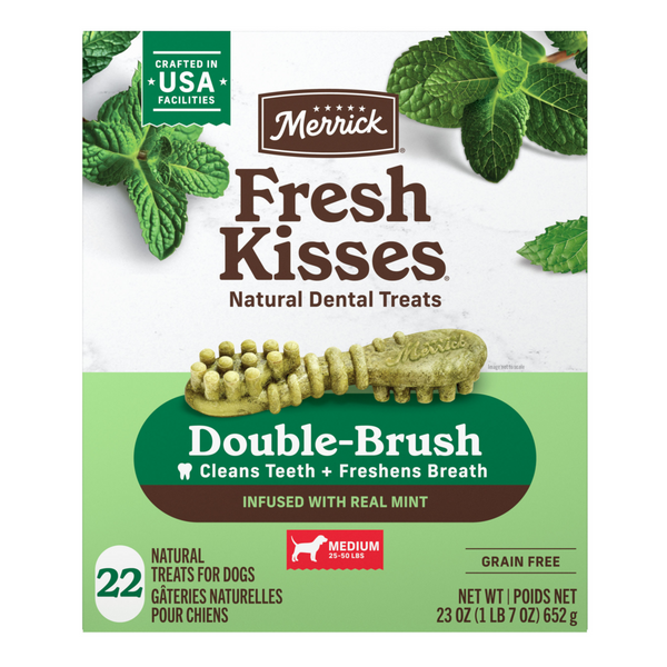 Merrick Fresh Kisses Mint Dental Dog Chews Medium