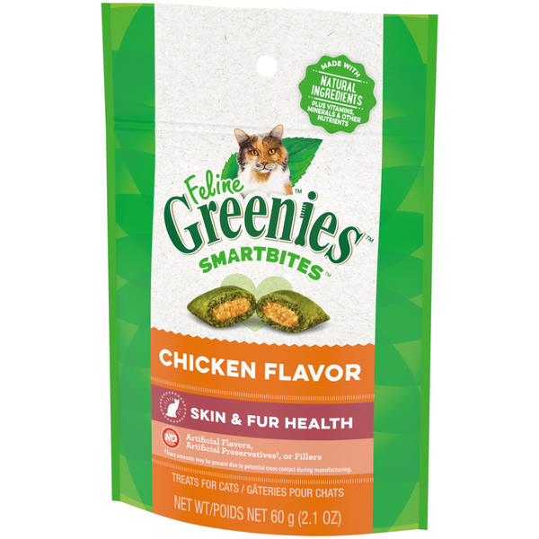 Greenies Smartbites Skin and Fur Chicken Cat Treats