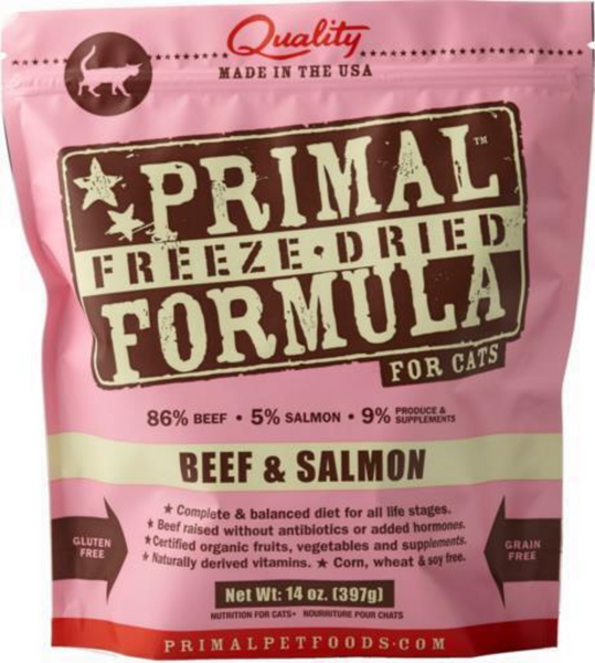 Primal Freeze Dried Nuggets Grain Free Beef & Salmon Formula Cat Food